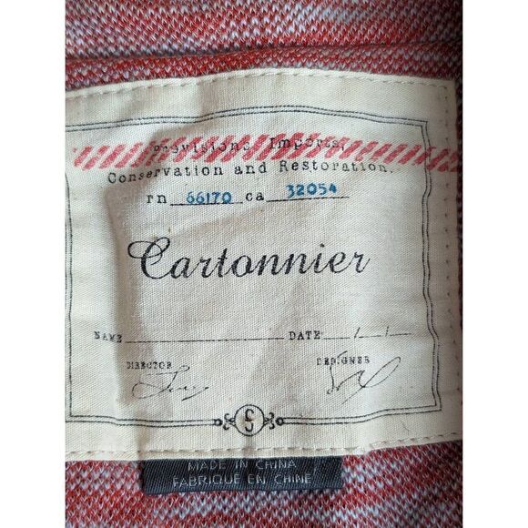 Cartonnier Women's Orange and Light Blue Printed Blazer Size Small - Picture 11 of 15